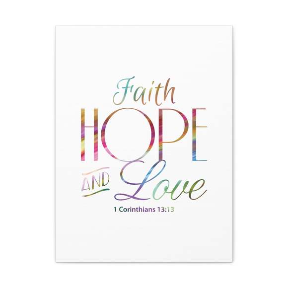 Scripture Sign Faith Hope And Love 1 Corinthians 13:13 Christian Wall Art Bible